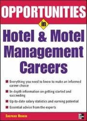 Cover of Opportunities in Hotel and Motel Management Careers by Shepard Henkin