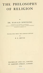 Cover of Religionsfilosofi. by Harald Høffding