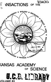 Front cover of Transactions of the Kansas Academy of Science (1903) by Kansas Academy of Science
