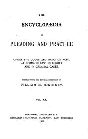 Cover of The Encyclopædia of pleading and practice by William Mark McKinney 