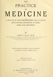 Front cover of The practice of medicine by Tyson, James