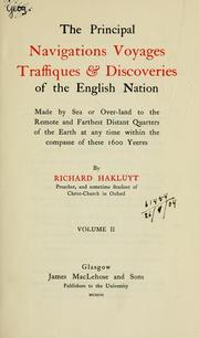 Front cover of The principall navigations, voiages, and discoveries of the English nations by Richard Hakluyt