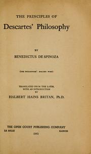 Cover of Renati des Cartes Principiorum philosophiae by Benedictus de Spinoza