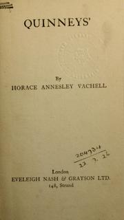 Cover of Quinneys' by Horace Annesley Vachell