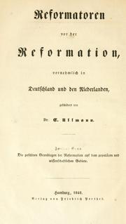 Cover of Reformatoren vor der Reformation by Karl Ullmann