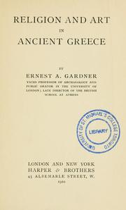 Front cover of Religion and art in ancient Greece by Ernest Arthur Gardner