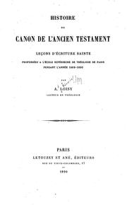 Cover of Histoire du canon de l'Ancien Testament by Alfred Firmin Loisy