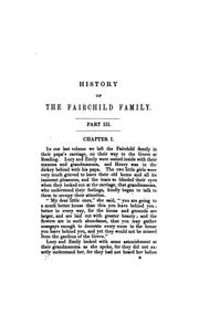 Cover of The history of the Fairchid family, or the child's manual by Mrs. Mary Martha (Butt) Sherwood
