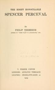 Front cover of The Right Honourable Spencer Perceval by Philip Treherne