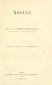 Front cover of Rosine by G. J. Whyte-Melville