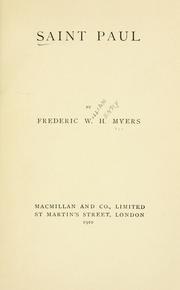 Cover of Saint Paul by Frederic William Henry Myers