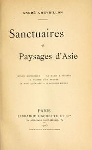 Cover of Sanctuaires et paysages d'Asie by André Chevrillon
