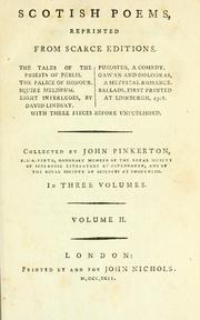 Front cover of Scotish poems, reprinted from scarce editions .. by Pinkerton, John