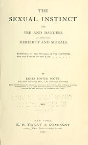 Front cover of The Sexual instinct by James Foster Scott