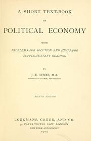 Front cover of A short text-book of political economy by John Elliotson Symes