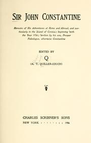 Cover of Sir John Constantine by Arthur Quiller-Couch