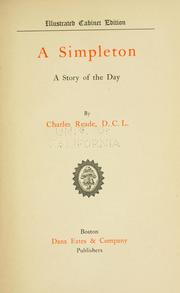 Cover of A simpleton by Charles Reade