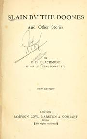 Front cover of Slain by the Doones, and other stories by R. D. Blackmore