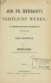 Front cover of Sämtliche Werke by Johann Friedrich Herbart