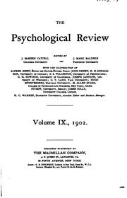 Cover of Psychological Review by American Psychological Association