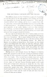 Cover of The southern church and the Negro by Atticus G. Haygood