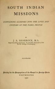 Front cover of South Indian missions by John A. Sharrock
