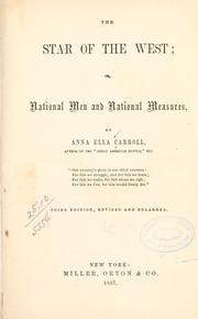 Front cover of The star of the west by Anna Ella Carroll