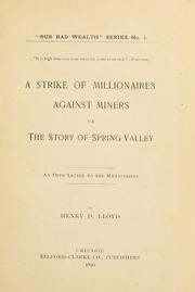 Front cover of A strike of millionaires against miners by Henry Demarest Lloyd