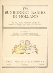 Cover of The sunbonnet babies in Holland by Eulalie Osgood Grover
