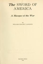 Cover of The sword of America by Langdon, William Chauncy