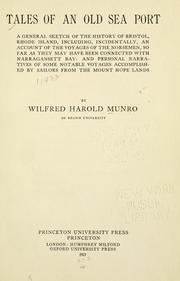 Front cover of Tales of an old sea port by Wilfred Harold Munro