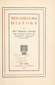 Cover of Ten girls from history by Kate Dickinson Sweetser