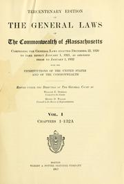 Cover of Laws, etc. (Compiled statutes : 1932) by Massachusetts