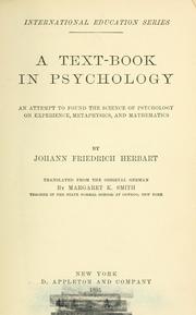 Cover of A text-book in psychology by Johann Friedrich Herbart