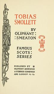 Front cover of Tobias Smollett by William Henry Oliphant Smeaton