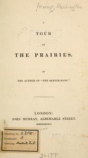 Front cover of A tour on the prairies by Washington Irving