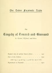 Front cover of The tragedy of Tancred and Gismund by R. W.