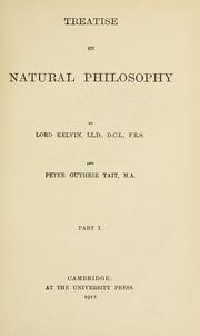 Cover of Treatise on natural philosophy by William Thomson Kelvin
