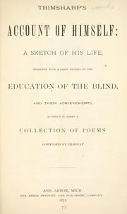 Front cover of Trimsharp's account of himself by Harvey A. Fuller