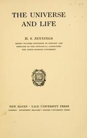 Front cover of The universe and life by Herbert Spencer Jennings