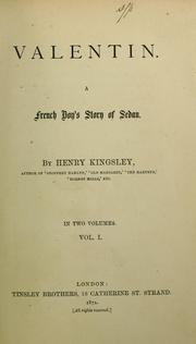 Cover of Valentin by Henry Kingsley