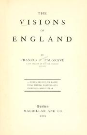 Cover of The visions of England by Francis Turner Palgrave