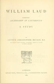 Cover of William Laud by Arthur Christopher Benson