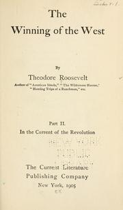 Front cover of The winning of the West by Theodore Roosevelt