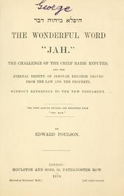 Front cover of The wonderful word "Jah" by Edward Poulson