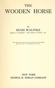 Front cover of The wooden horse by Hugh Walpole
