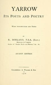 Cover of Yarrow by Robert Borland