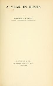 Front cover of A year in Russia by Maurice Baring