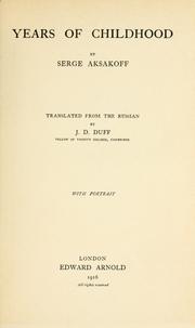 Cover of Detskie gody Bagrova-vnuka by S. T. Aksakov