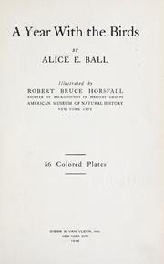 Front cover of A year with the birds by Ball, Alice Eliza